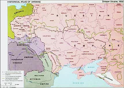 map of ukraine. Map of Ukraine after 1667